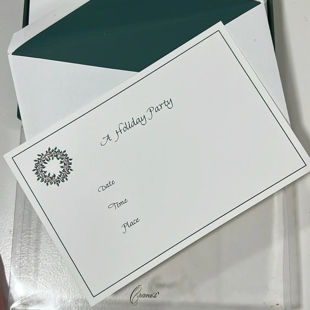 Crane Holiday Party Invitation set of 10